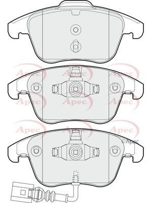 Apec front brake pads for - brake,